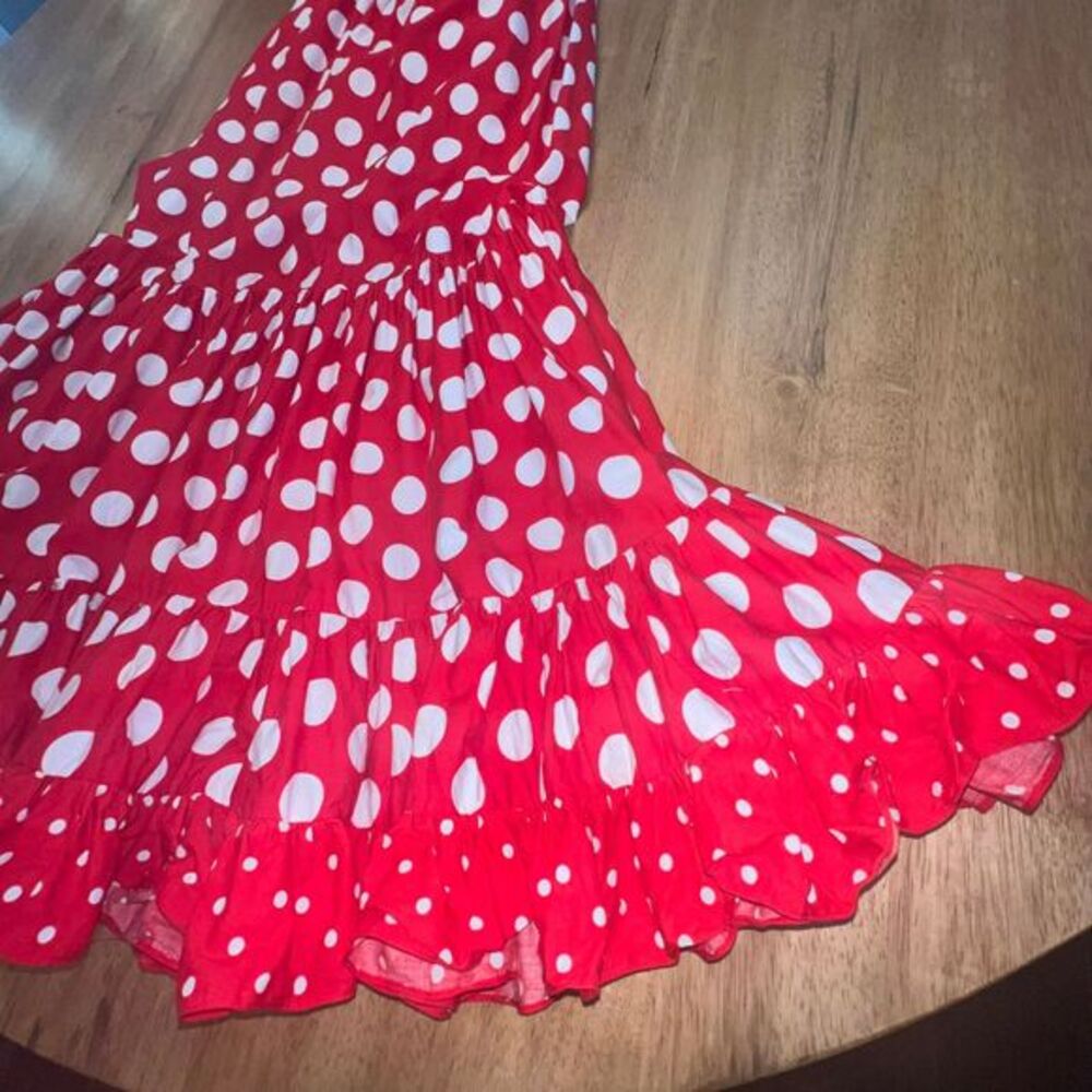 Vintage Victor costa small hostess party dress red 70s Valentines saks 5th - Picture 9 of 16